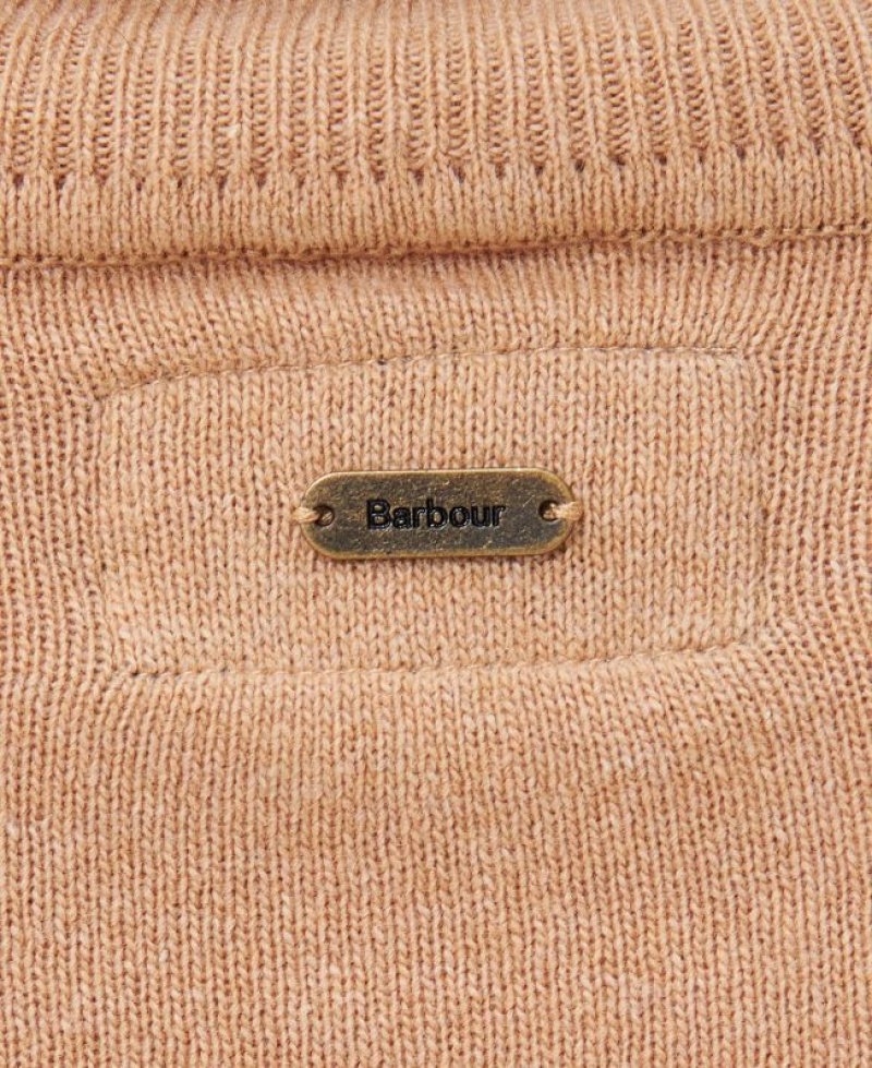 Dark Beige Women Barbour Pendle Cardigan | US-6097FPALO