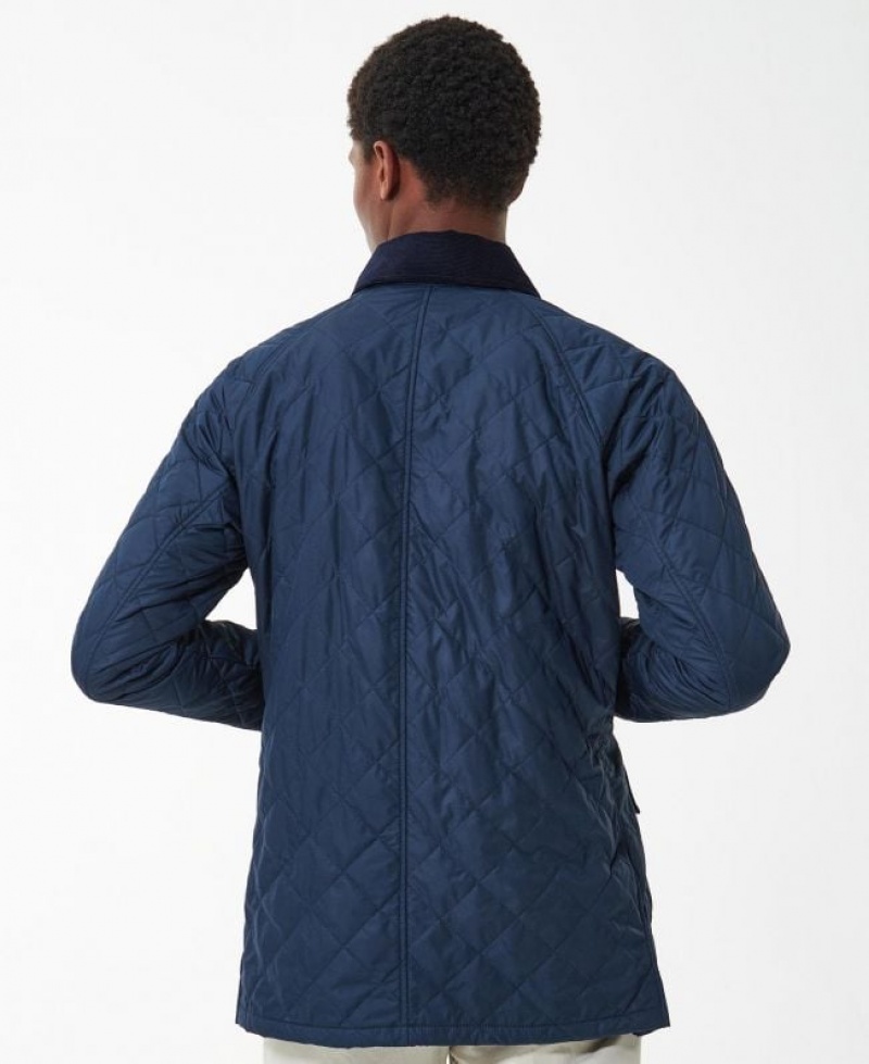 Dark Blue Men Barbour Ashby Polarquilt Quilted Jacket | US-7465ANVIG