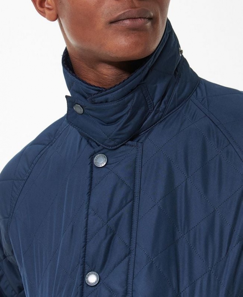 Dark Blue Men Barbour Ashby Polarquilt Quilted Jacket | US-7465ANVIG