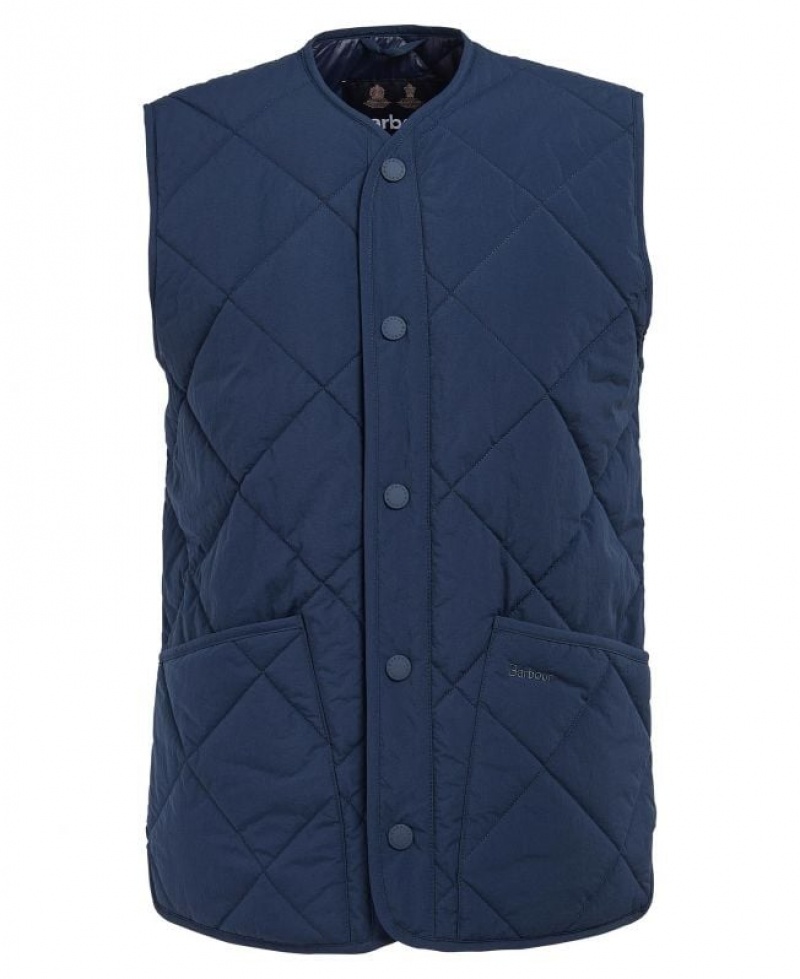 Dark Blue Men Barbour Brent Liddesdale Vest | US-9637ZDRTV