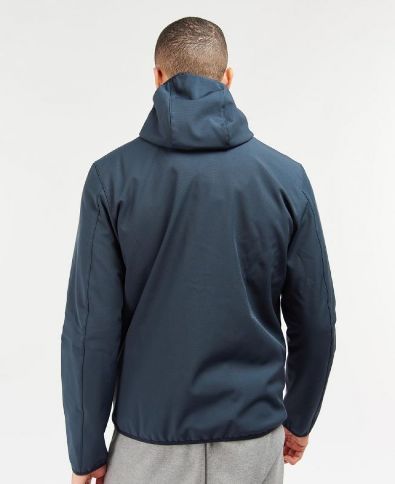 Dark Blue Men Barbour International Coldwell Softshell Fleece | US-4895ONMBH