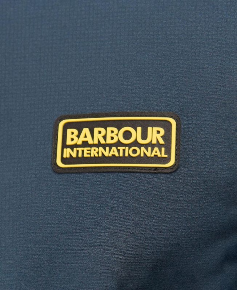 Dark Blue Men Barbour International Coldwell Softshell Fleece | US-4895ONMBH