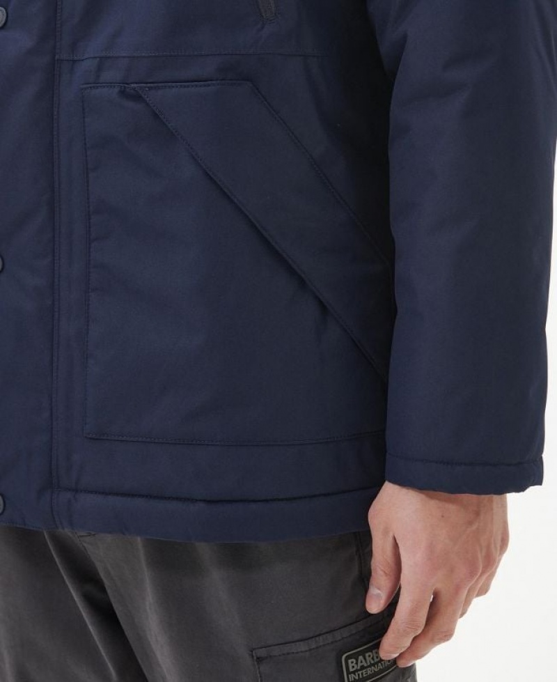 Dark Blue Men Barbour International Fleat Waterproof Jacket | US-6823UCNPW