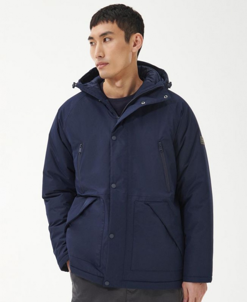 Dark Blue Men Barbour International Fleat Waterproof Jacket | US-6823UCNPW