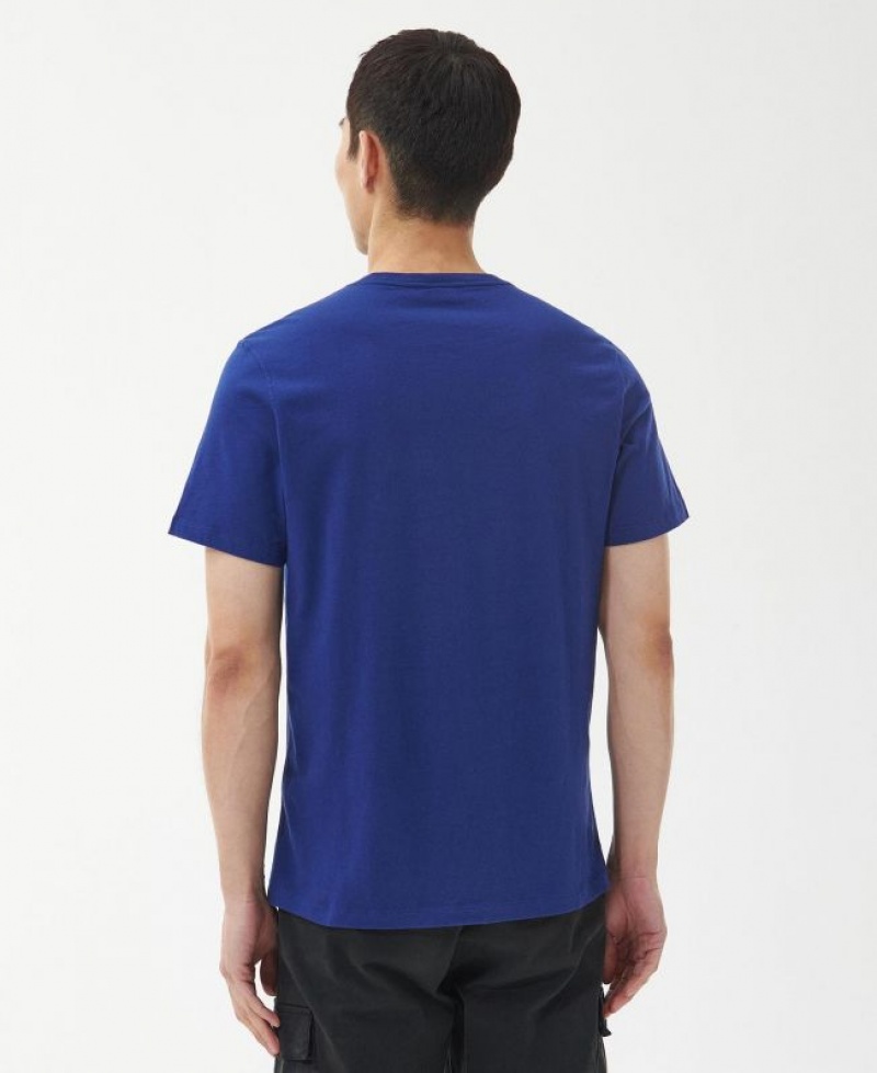 Dark Blue Men Barbour International Radok Pocket T-Shirts | US-5174NUCAE