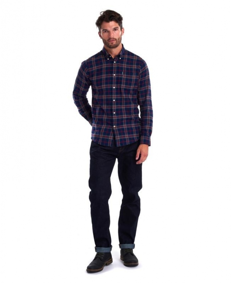 Dark Blue Men Barbour Regular Fit Jeans | US-7682NPHBY