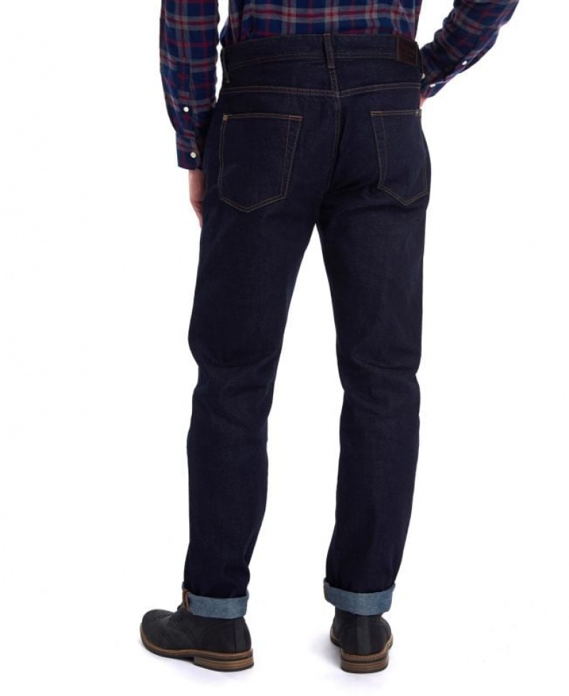 Dark Blue Men Barbour Regular Fit Jeans | US-7682NPHBY