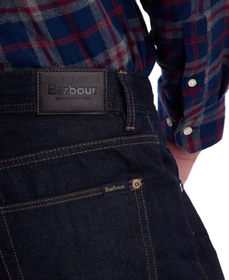 Dark Blue Men Barbour Regular Fit Jeans | US-7682NPHBY