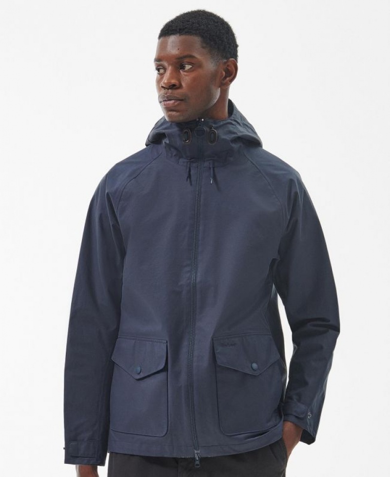 Dark Blue Men Barbour Whitstone Waterproof Jacket | US-5274KASUX