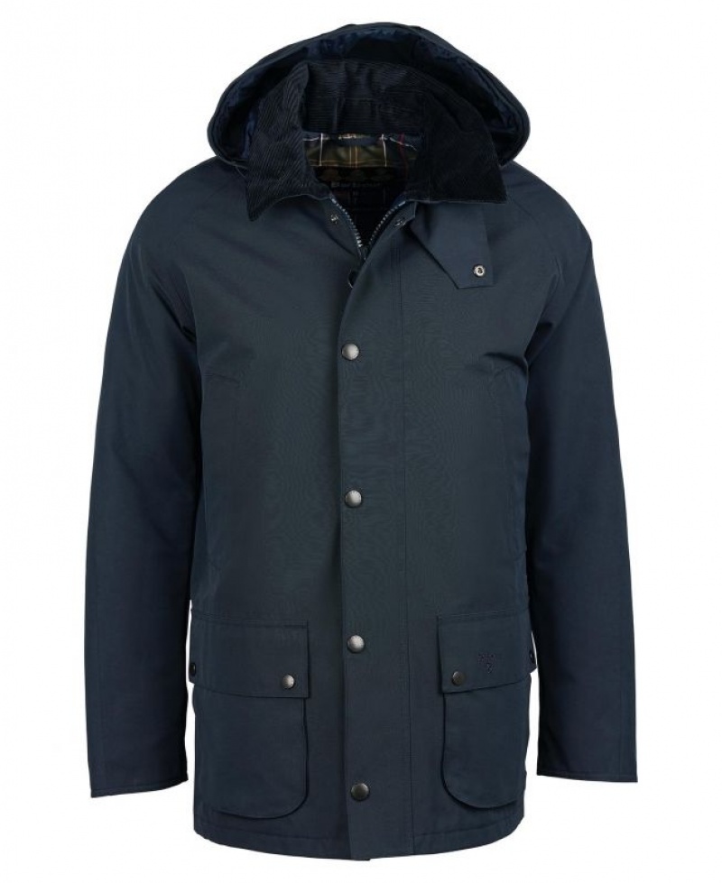 Dark Blue Men Barbour Winter Ashby Waterproof Jacket | US-5048VDQMX