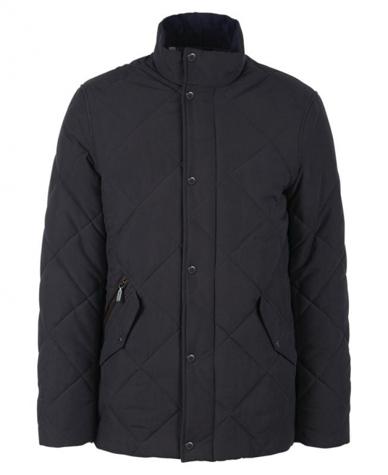 Dark Blue Men Barbour Winter Chelsea Quilted Jacket | US-3790IDFWG