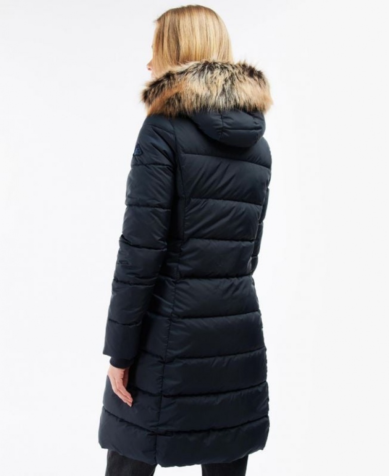 Dark Blue Women Barbour Rosoman Quilted Jacket | US-6381ZFYWA