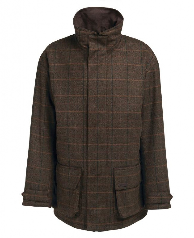 Dark Brown Men Barbour Beaconsfield Wool Casual Jacket | US-7809BKYIM