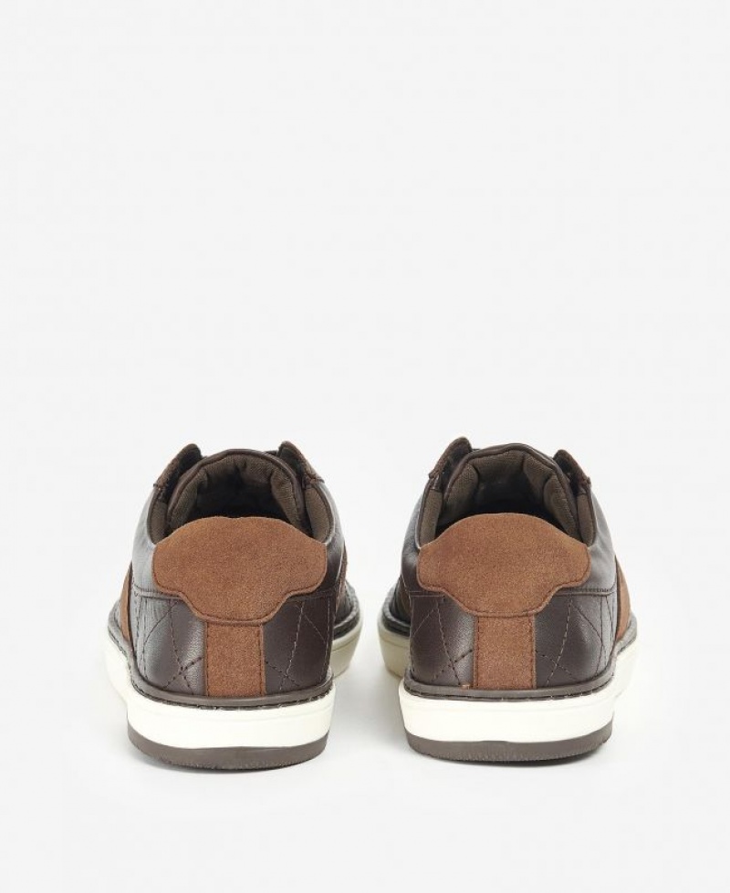 Dark Brown Men Barbour Beaufort Sneakers | US-5614PUQAK