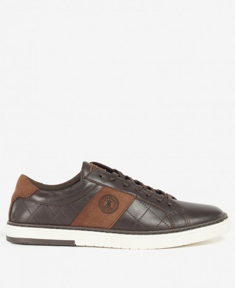 Dark Brown Men Barbour Beaufort Sneakers | US-5614PUQAK