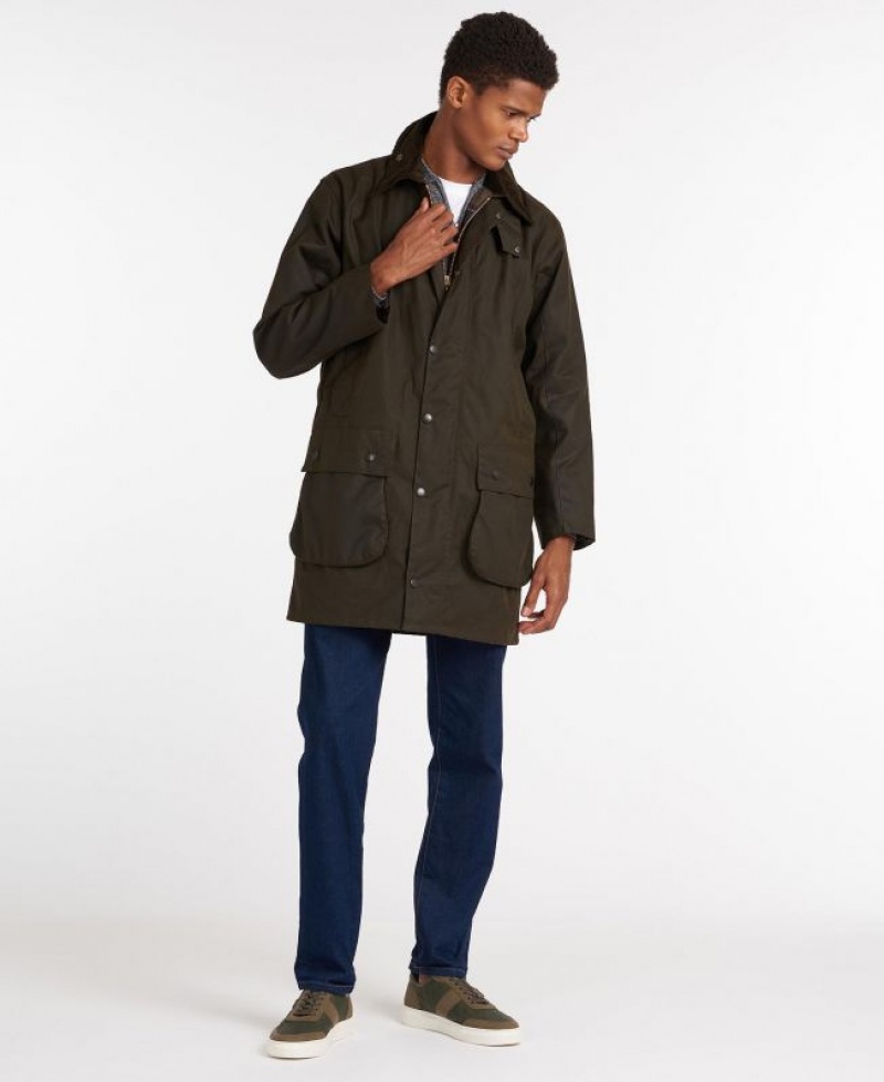 Dark Brown Men Barbour Classic Northumbria® Waxed Jacket | US-6408JYKAL