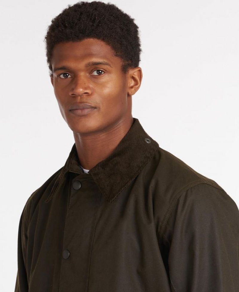 Dark Brown Men Barbour Classic Northumbria® Waxed Jacket | US-6408JYKAL