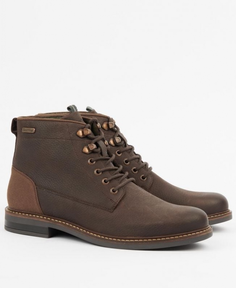 Dark Brown Men Barbour Deckham Boots | US-2315SYCOV