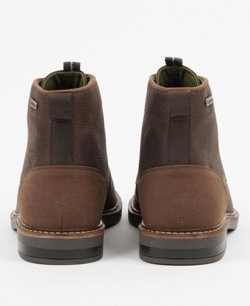 Dark Brown Men Barbour Deckham Boots | US-2315SYCOV