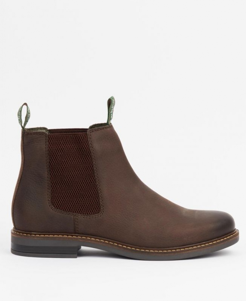 Dark Brown Men Barbour Farsley Boots | US-0497TXEIL