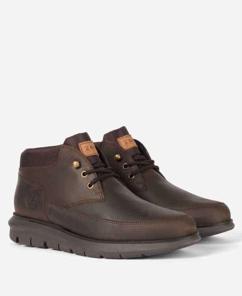 Dark Brown Men Barbour Morton Chukka Boots | US-9134WIQAU