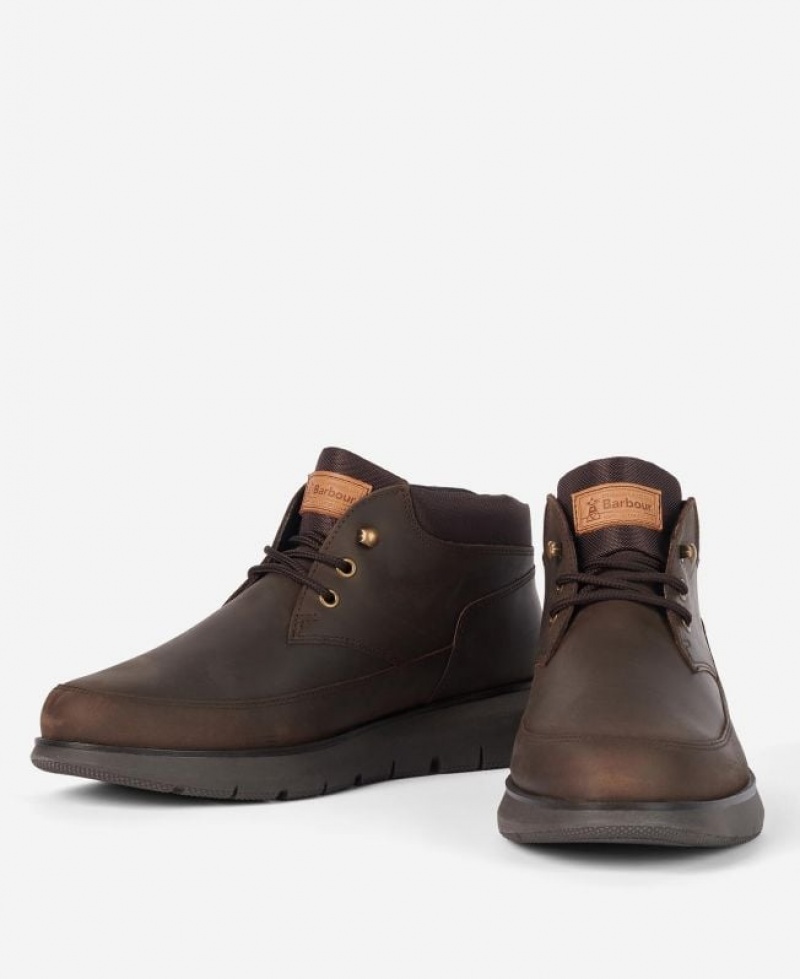 Dark Brown Men Barbour Morton Chukka Boots | US-9134WIQAU