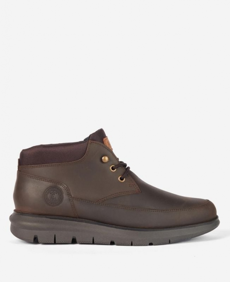 Dark Brown Men Barbour Morton Chukka Boots | US-9134WIQAU