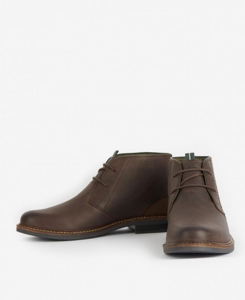 Dark Brown Men Barbour Readhead Chukka Boots | US-4172BFLOS