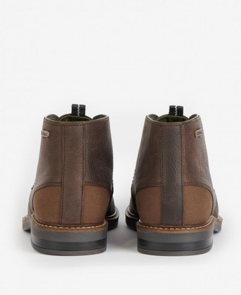 Dark Brown Men Barbour Readhead Chukka Boots | US-4172BFLOS