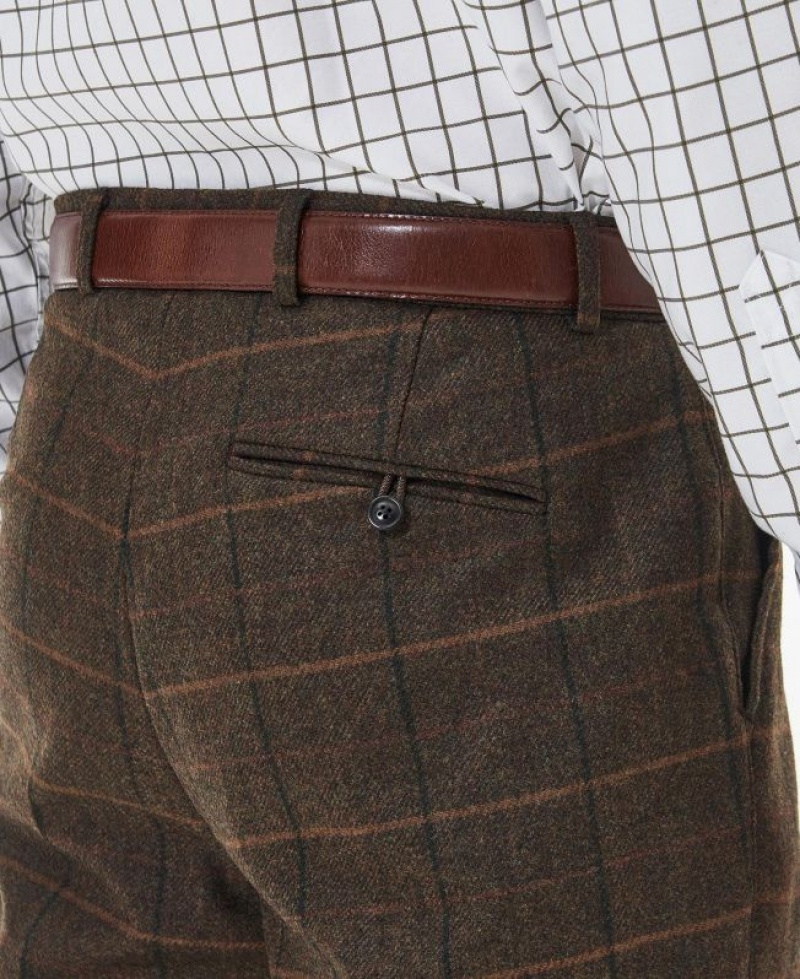 Dark Brown Men Barbour Wellesley Wool Breeks Pants | US-1376VGBOY