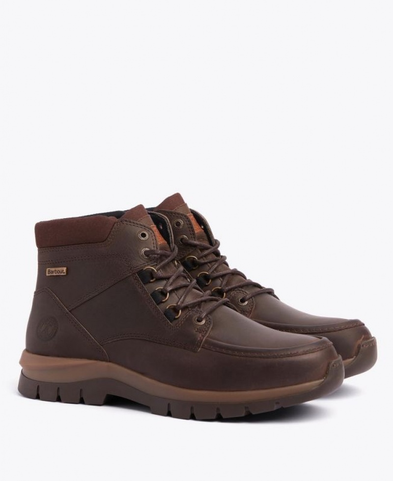 Dark Brown Men Barbour Wilkinson Derby Boots | US-5287JHXVY