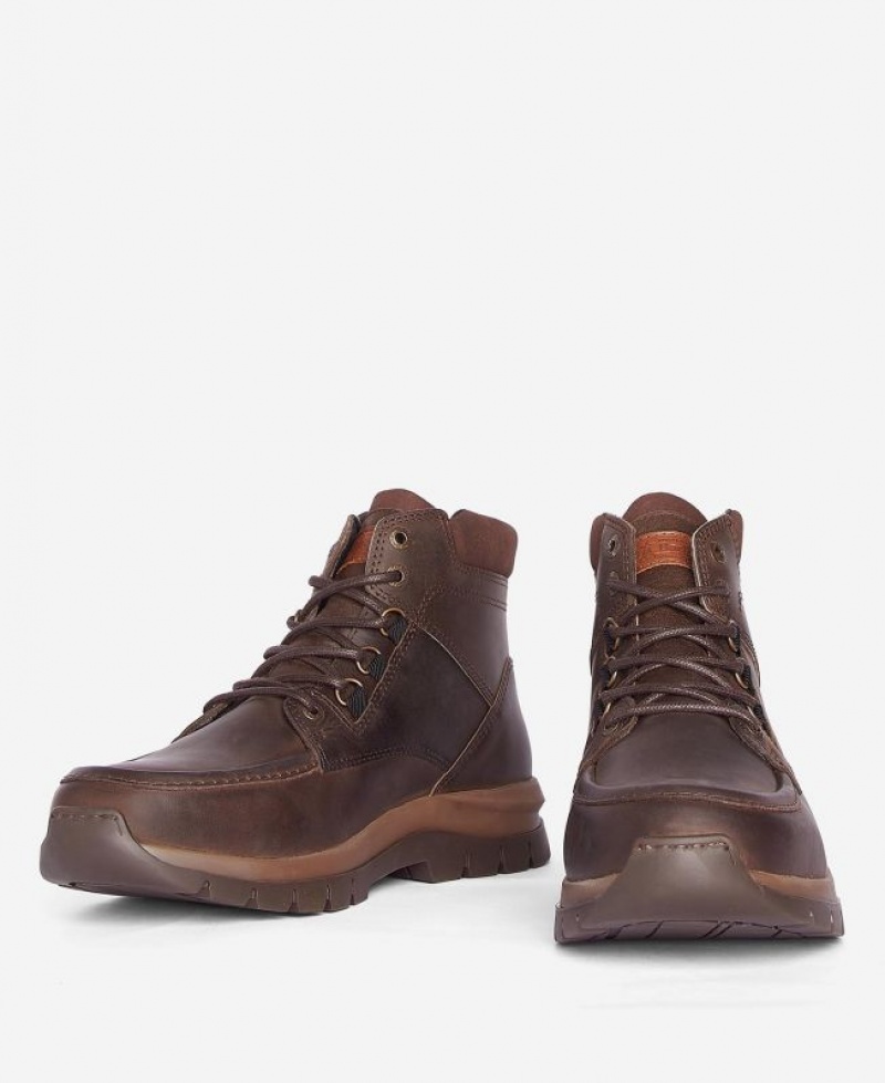 Dark Brown Men Barbour Wilkinson Derby Boots | US-5287JHXVY