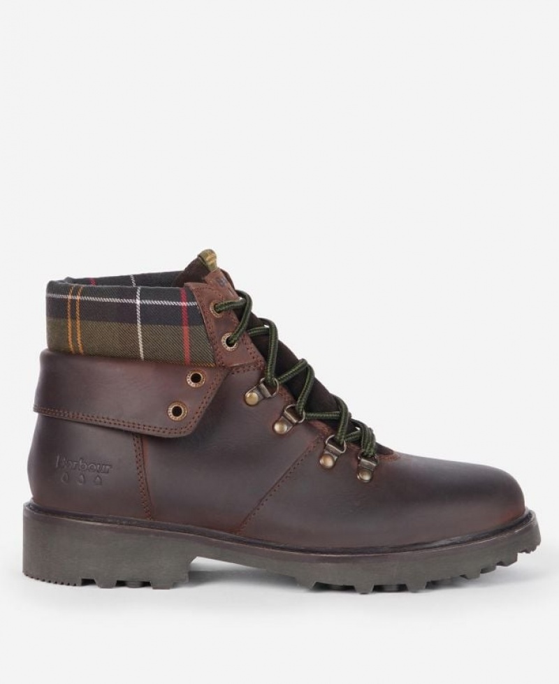 Dark Brown Women Barbour Burne Hiking Boots | US-8196DGSLR