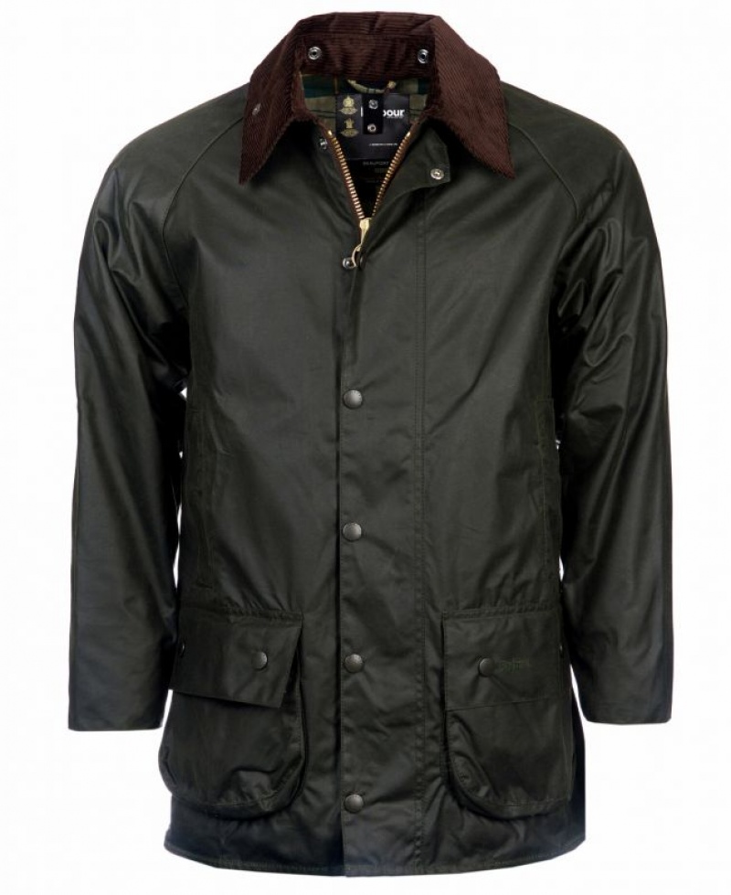 Dark Green Men Barbour Beaufort® Cotton Waxed Jacket | US-3261SUNGM