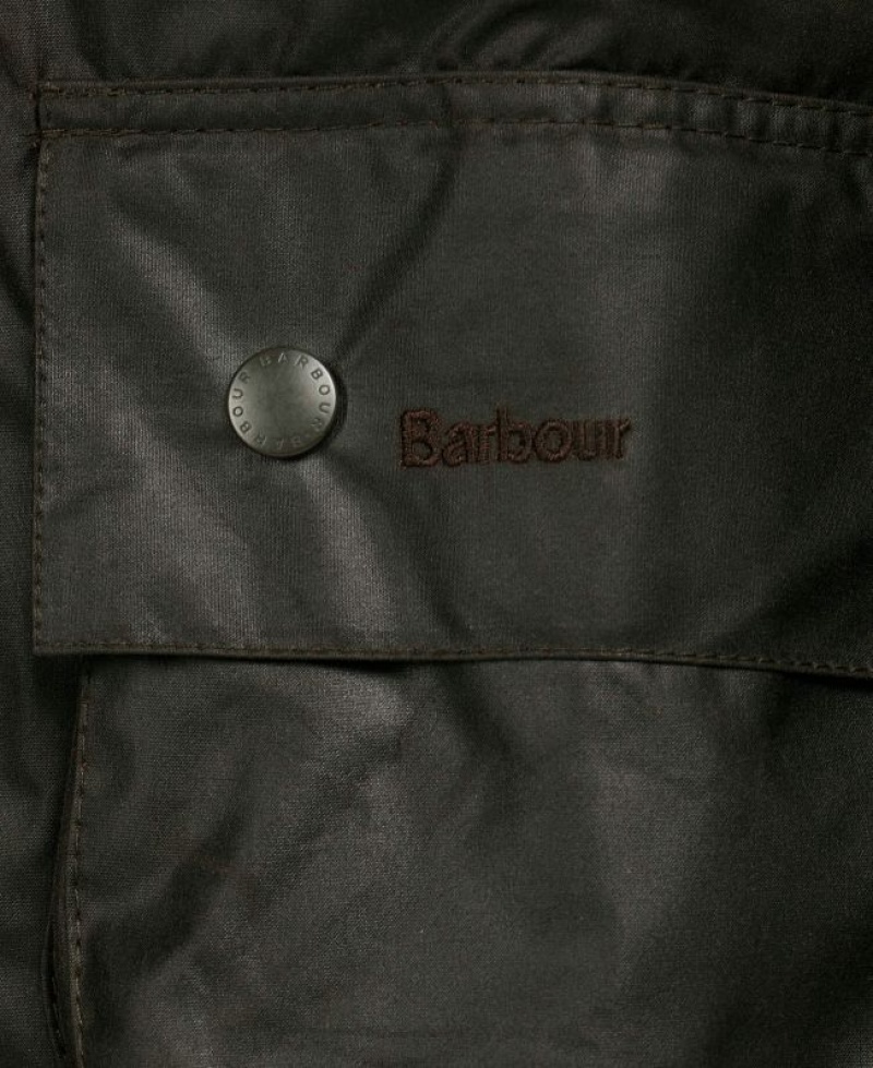 Dark Green Men Barbour Beaufort® Cotton Waxed Jacket | US-3261SUNGM