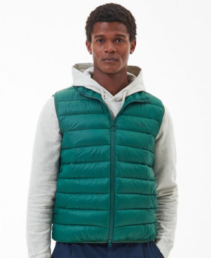 Dark Green Men Barbour Bretby Vest | US-3928YLJDV