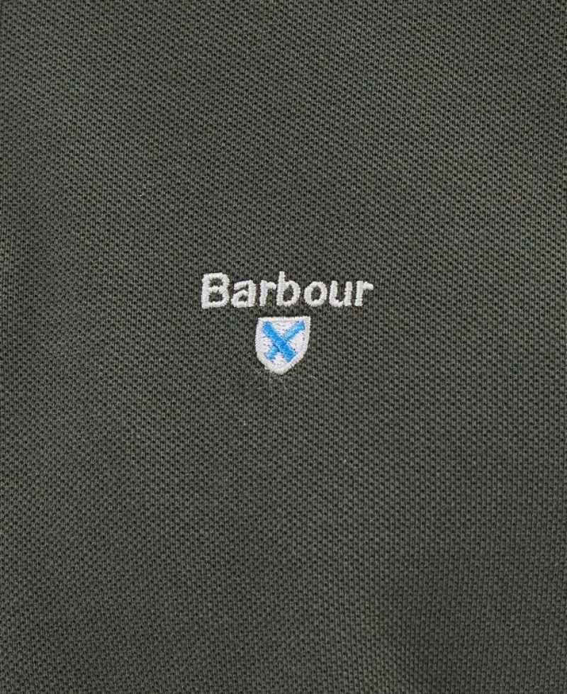 Dark Green Men Barbour Firbank Polo Shirt | US-0683UPQJL