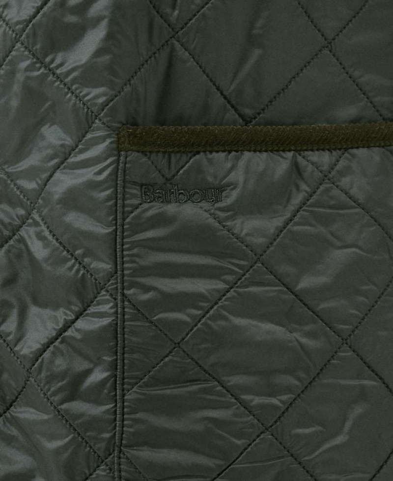 Dark Green Men Barbour Foreman Polarquilt Quilted Jacket | US-7028ZYCJX