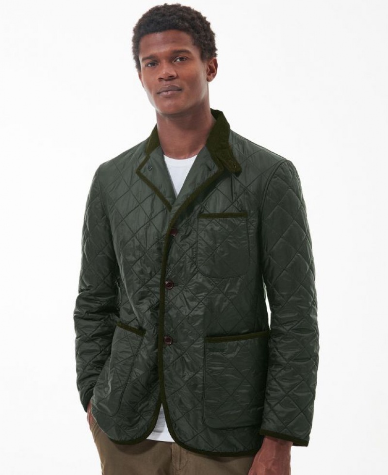 Dark Green Men Barbour Foreman Polarquilt Quilted Jacket | US-7028ZYCJX