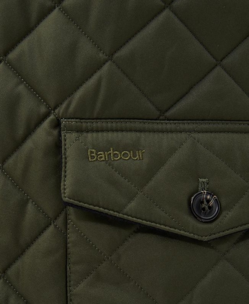 Dark Green Men Barbour Horton Quilted Jacket | US-3107OMCSK