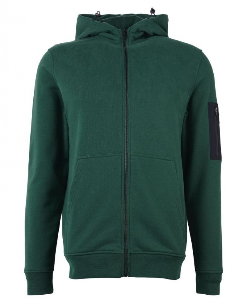 Dark Green Men Barbour International Alloy Hoodie | US-1945WNTDJ