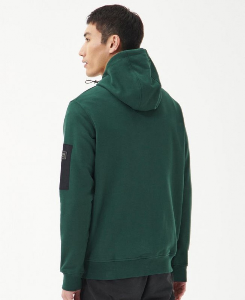 Dark Green Men Barbour International Alloy Hoodie | US-1945WNTDJ