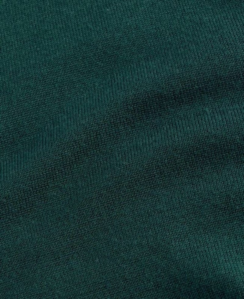 Dark Green Men Barbour International Merino Polo Shirt | US-2386SYTNZ