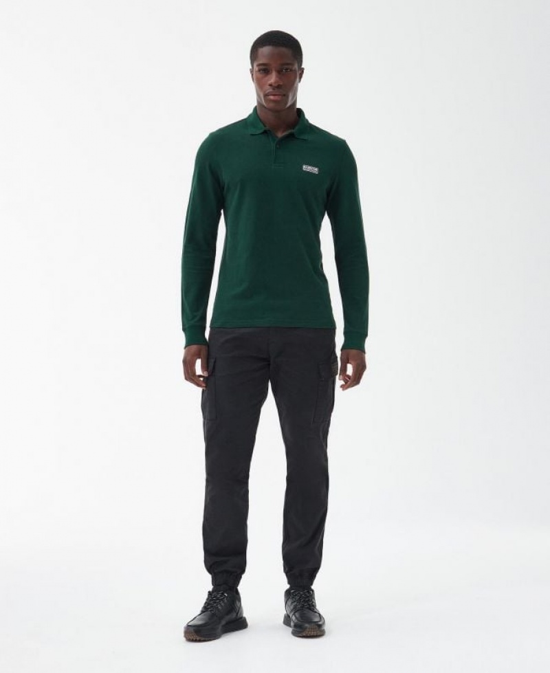 Dark Green Men Barbour International Polo Shirt | US-8263GWYTH