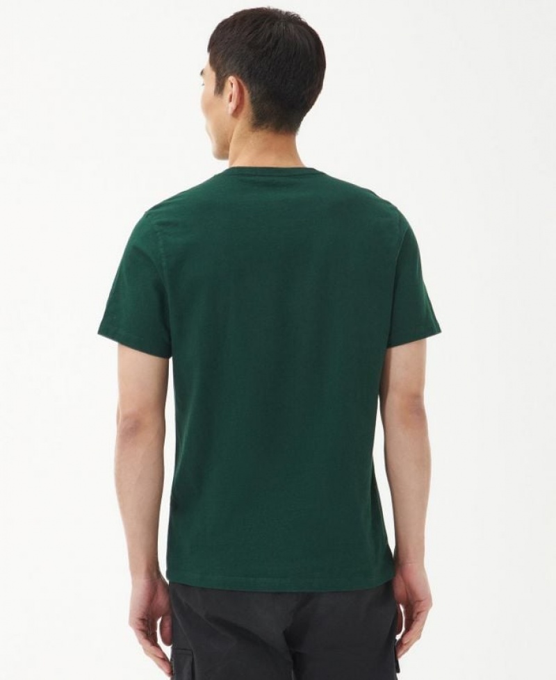 Dark Green Men Barbour International Radok Pocket T-Shirts | US-9638BJVZE