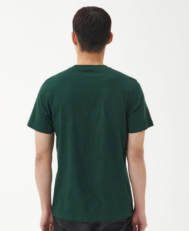 Dark Green Men Barbour International Speed T-Shirts | US-8042JDEVZ