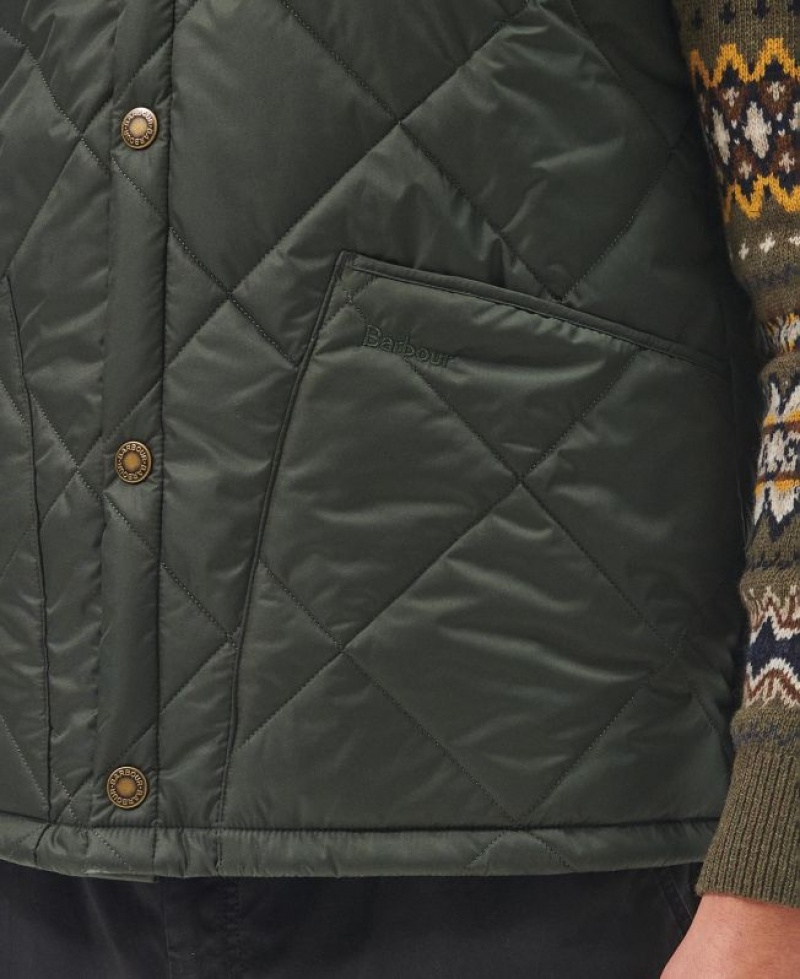 Dark Green Men Barbour Liddesdale Vest | US-4395JYKTV