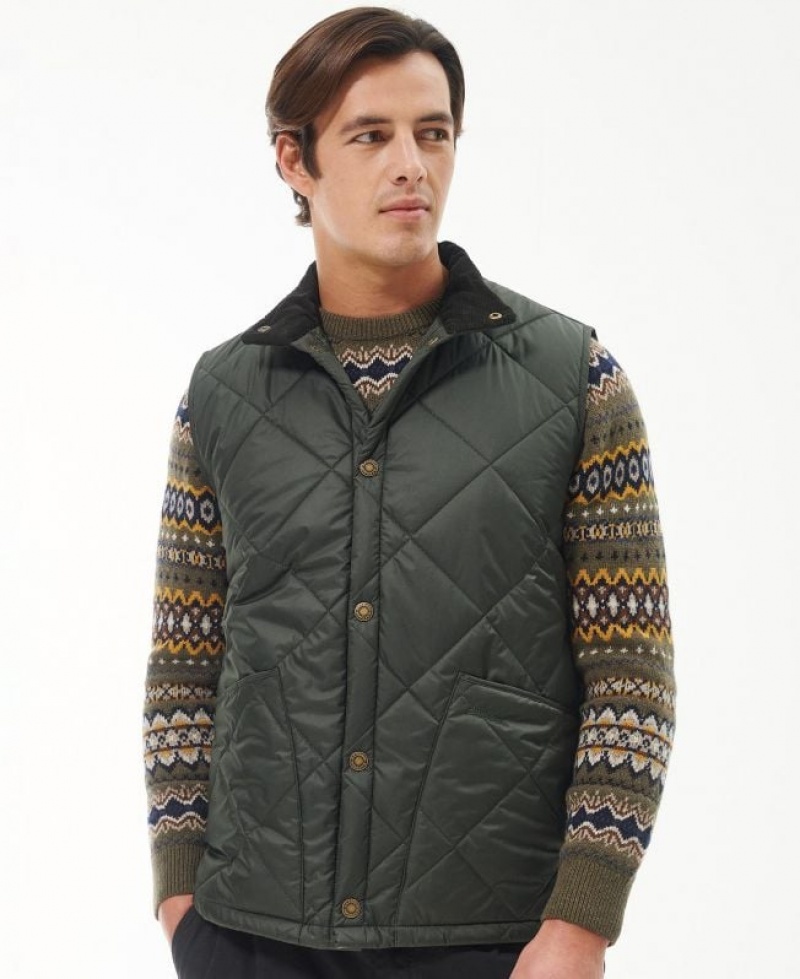 Dark Green Men Barbour Liddesdale Vest | US-4395JYKTV