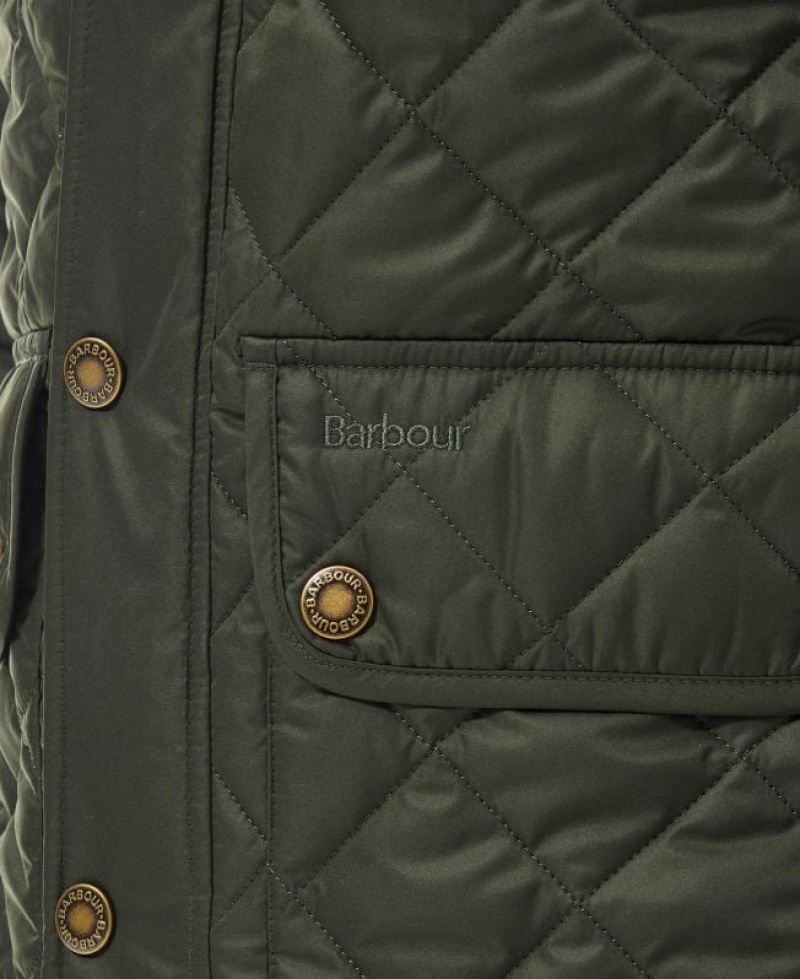 Dark Green Men Barbour Lowerdale Quilted Jacket | US-3160QIOHC