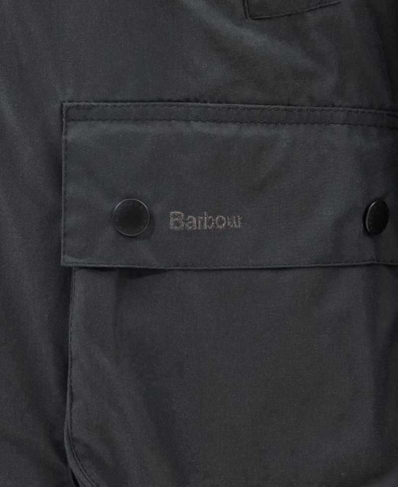 Dark Grey Men Barbour Ashby Waxed Jacket | US-5483RSMQJ